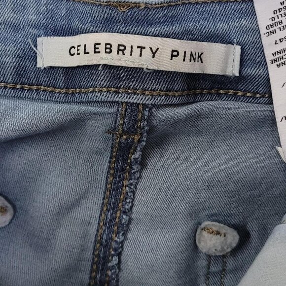 Celebrity Pink Distressed Wide‑Leg Jeans | Women’s Size 9 | Streetwear Casual - Picture 3 of 6